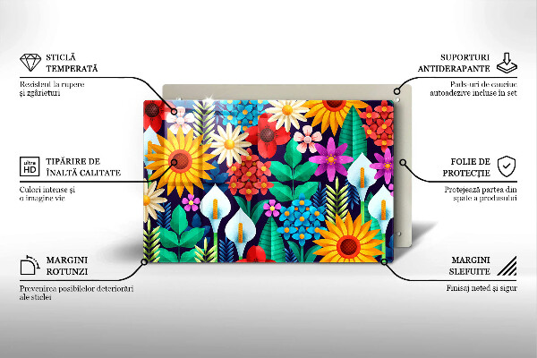 Herdabdeckung Blumenwieseillustration