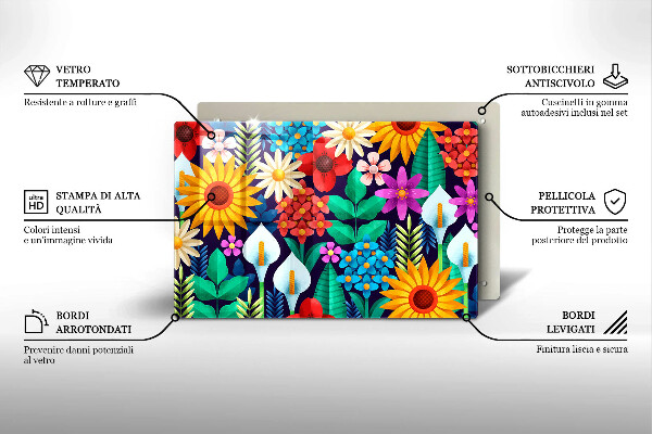 Herdabdeckung Blumenwieseillustration