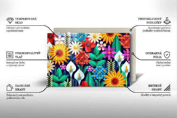 Herdabdeckung Blumenwieseillustration