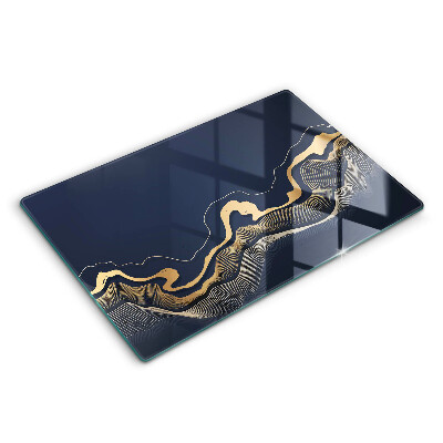 Herdabdeckung Abstrakte goldene Linien