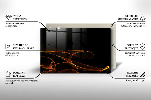 Herdabdeckung Abstrakte Linien
