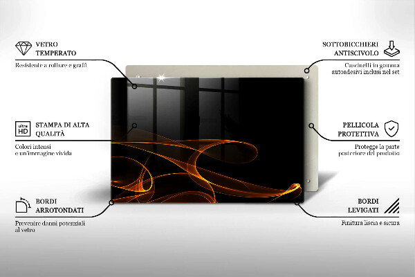 Herdabdeckung Abstrakte Linien