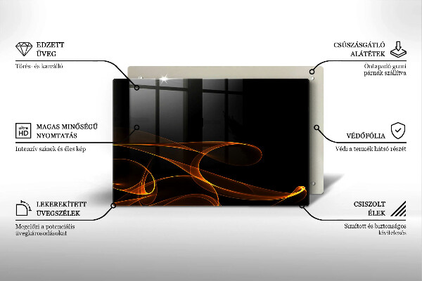 Herdabdeckung Abstrakte Linien