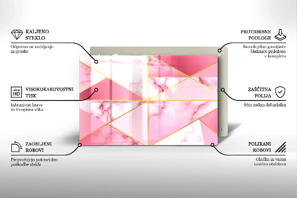 Herdabdeckung Geometrischer Marmor