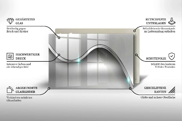 Herdabdeckung Metallabstraktion