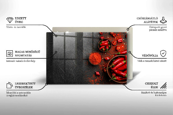 Herdabdeckung Rote Chilischoten