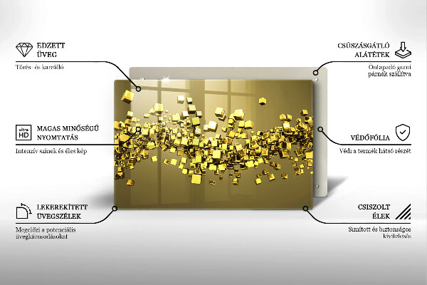 Herdabdeckung Abstrakte 3D-Geometrie