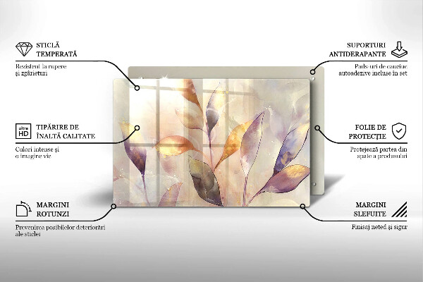 Herdabdeckung Bemalte Boho-Blätter