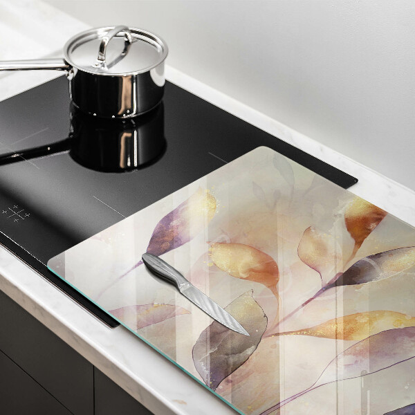 Herdabdeckung Bemalte Boho-Blätter