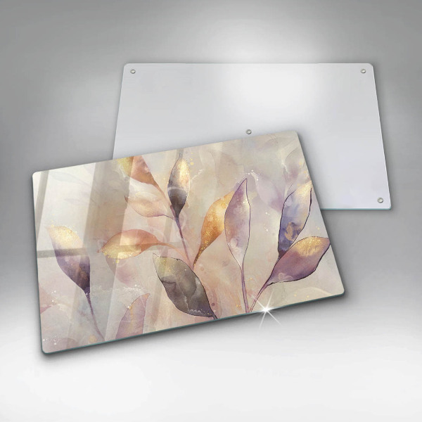 Herdabdeckung Bemalte Boho-Blätter