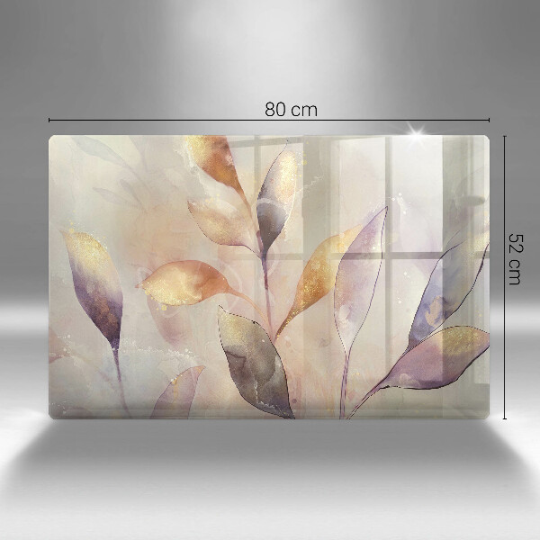 Herdabdeckung Bemalte Boho-Blätter