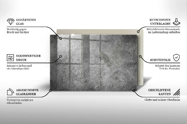 Herdabdeckung Betonsteinstruktur