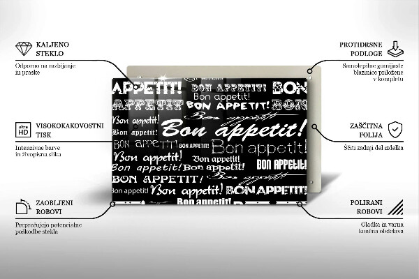 Herdabdeckung Küchenuntertitel Bon appetit