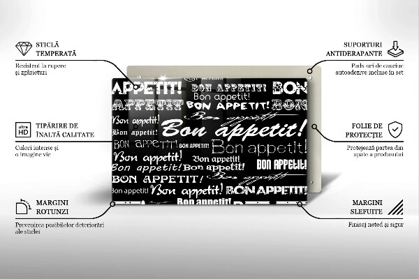 Herdabdeckung Küchenuntertitel Bon appetit