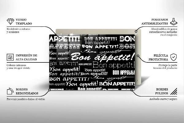 Herdabdeckung Küchenuntertitel Bon appetit