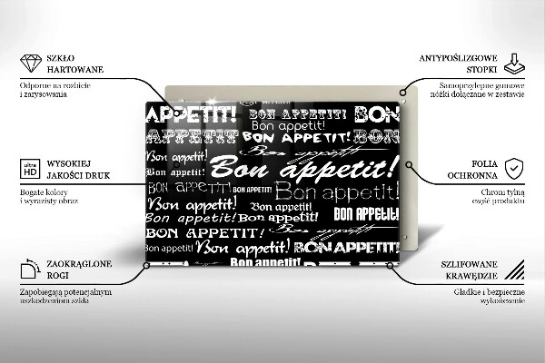 Herdabdeckung Küchenuntertitel Bon appetit