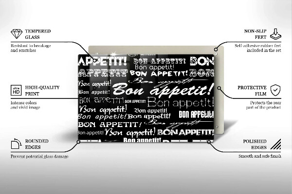 Herdabdeckung Küchenuntertitel Bon appetit