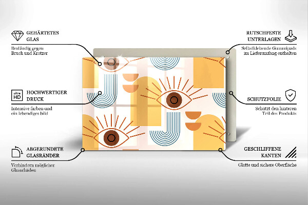 Herdabdeckung Boho-Augenmuster