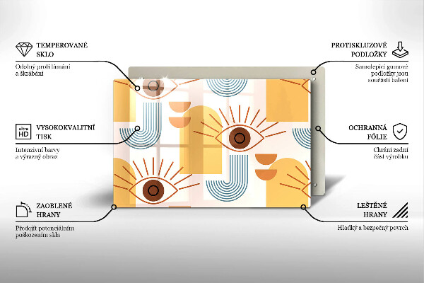Herdabdeckung Boho-Augenmuster