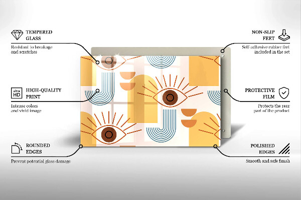 Herdabdeckung Boho-Augenmuster