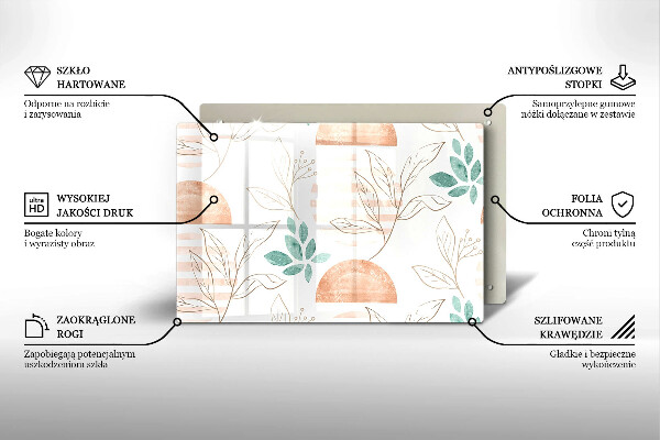 Herdabdeckung Boho-Blättermuster