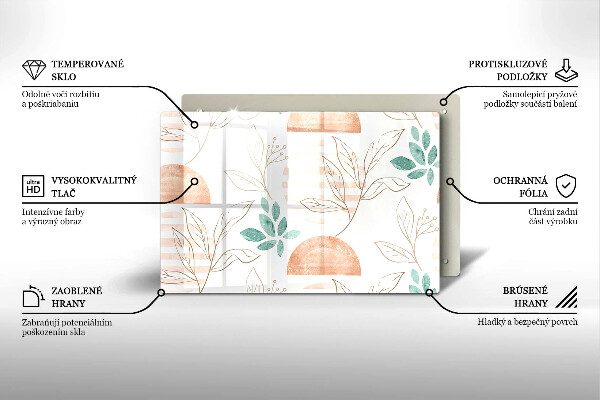 Herdabdeckung Boho-Blättermuster