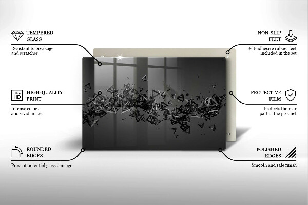 Herdabdeckung Abstrakte 3D-Formen