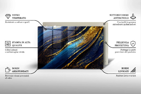 Herdabdeckung Marineblaue Abstraktion