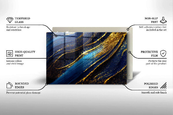 Herdabdeckung Marineblaue Abstraktion