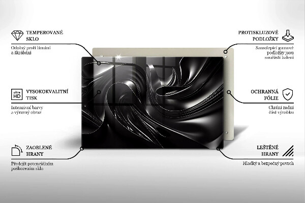 Herdabdeckung Abstrakte schwarze Masse