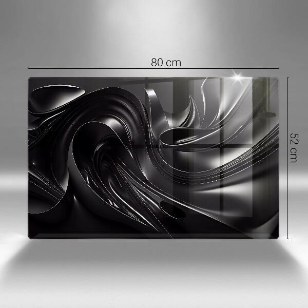 Herdabdeckung Abstrakte schwarze Masse