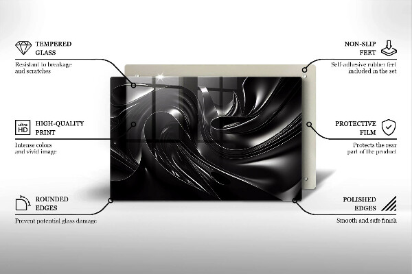 Herdabdeckung Abstrakte schwarze Masse