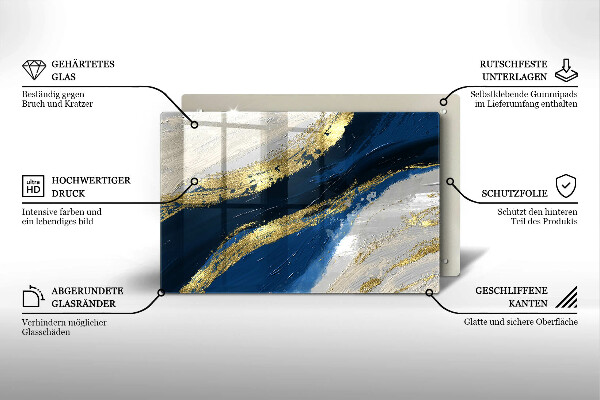 Herdabdeckung Textur mit Gold