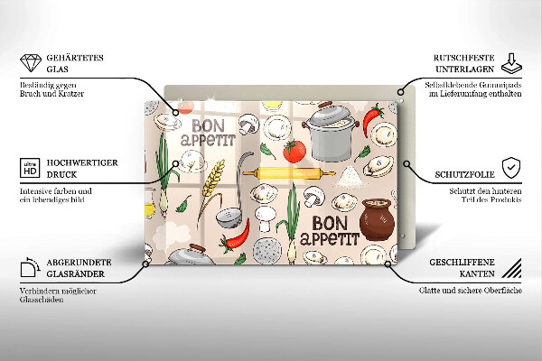 Herdabdeckplatte glas Küchenillustration