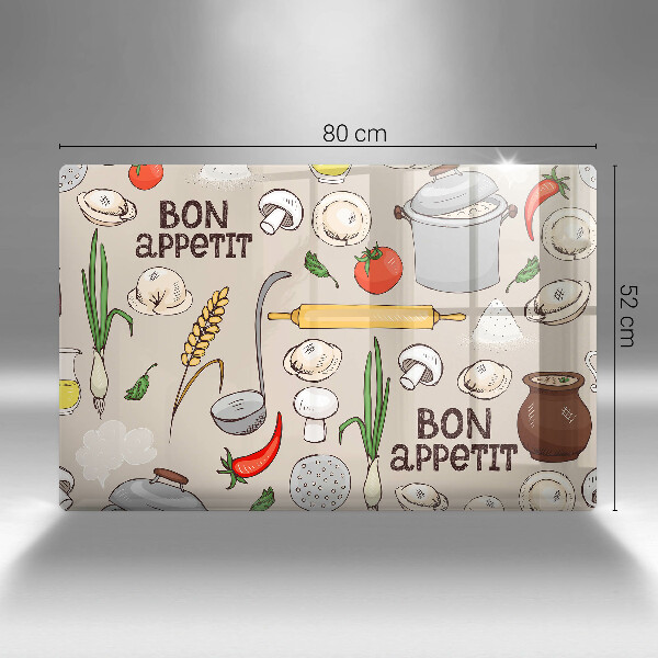 Herdabdeckplatte glas Küchenillustration