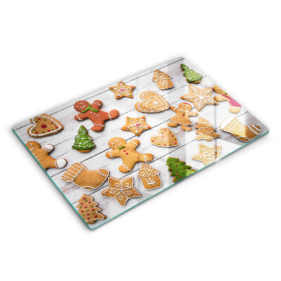 Herdabdeckplatte glas Weihnachtslebkuchen
