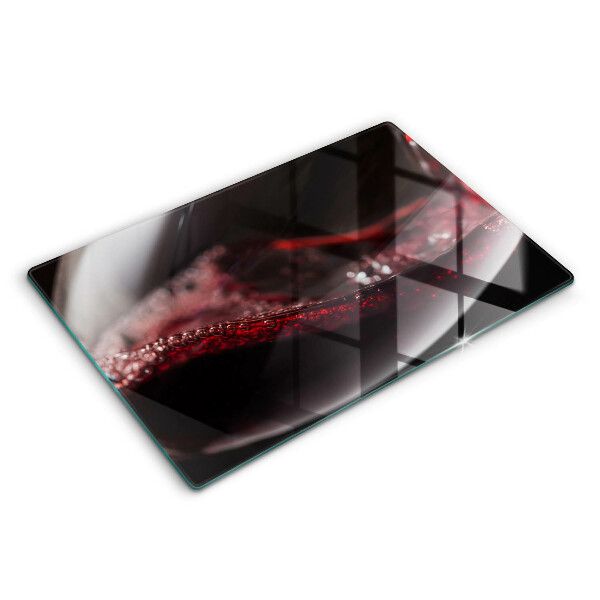 Herdabdeckplatte glas Rotwein im Glas