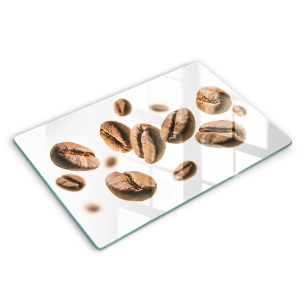Herdabdeckplatte glas Kaffeebohnen