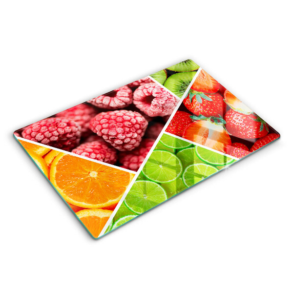 Herdabdeckplatte glas Bunte Früchte