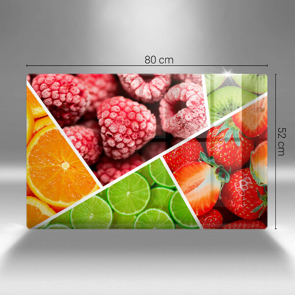 Herdabdeckplatte glas Bunte Früchte