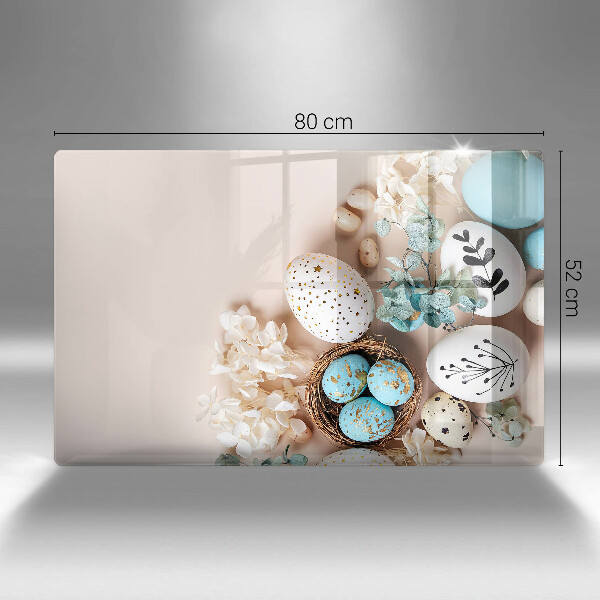 Herdabdeckplatte glas Osterdekorationen