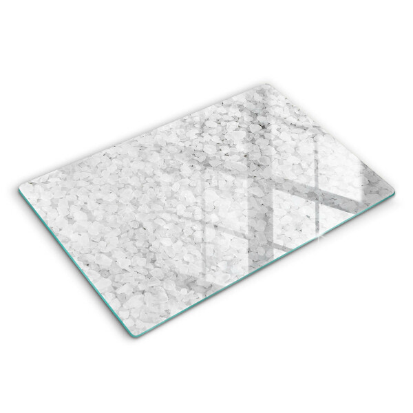Herdabdeckplatte glas Salzkristalle