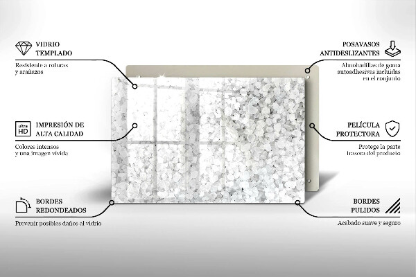 Herdabdeckplatte glas Salzkristalle