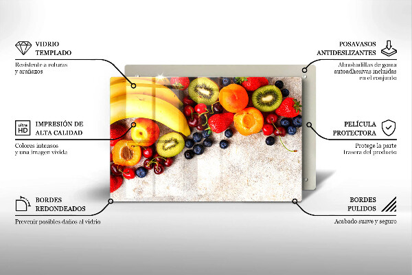 Herdabdeckplatte glas Feiertagsfrüchte