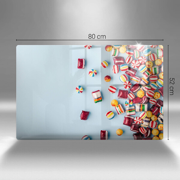 Herdabdeckplatte glas Bunte Bonbons