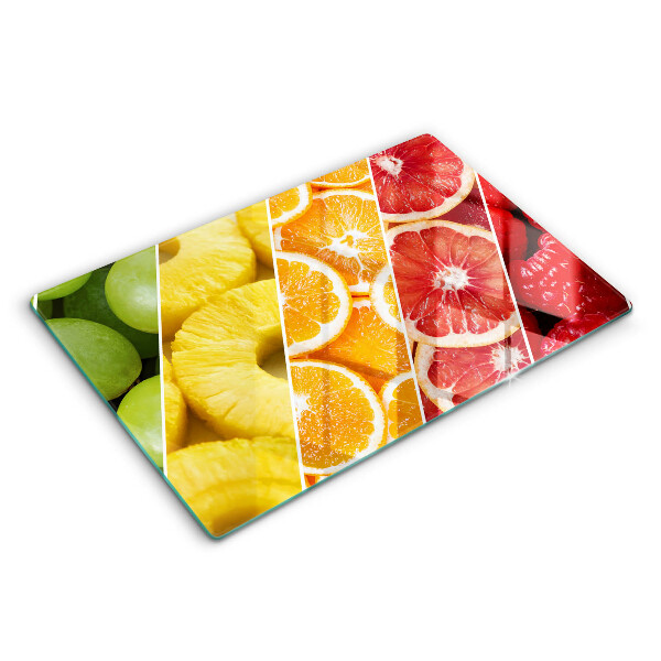 Herdabdeckplatte glas Bunte Früchte