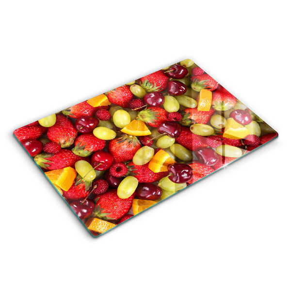 Herdabdeckplatte glas Sommerfrüchte