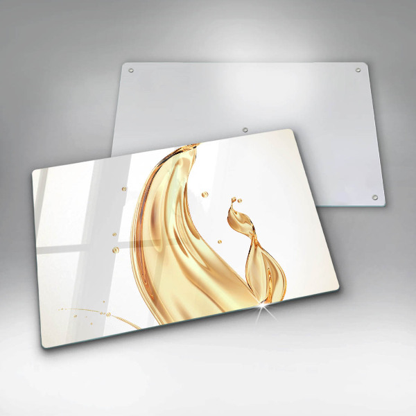 Herdabdeckplatte glas Olivenöl