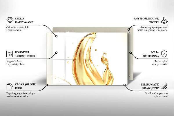 Herdabdeckplatte glas Olivenöl