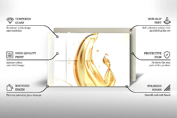 Herdabdeckplatte glas Olivenöl